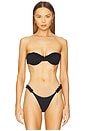 view 2 of 5 Amelia Ruffle Bikini Top in Black