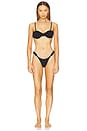 view 5 of 5 Amelia Ruffle Bikini Top in Black