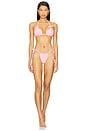 view 4 of 5 Solare Bikini Bottom in Pink & White