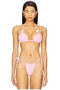 view 1 of 4 Solare Bikini Top in Pink & White