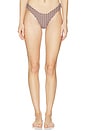 view 1 of 5 Bali Bikini Bottom in Brown & White Dot