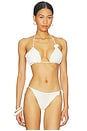 view 1 of 6 Lakeisha Crochet Bikini Top in Ivory