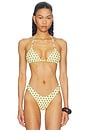 view 1 of 4 TOP BIKINI MILEY in Yellow & Brown Dot