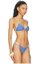 view 2 of 5 Monica Bikini Top in Blue & White Stripe
