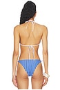 view 3 of 5 Monica Bikini Top in Blue & White Stripe