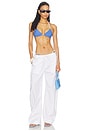 view 4 of 5 Monica Bikini Top in Blue & White Stripe