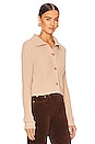 view 2 of 4 Collar Cropped Cardigan in Beige