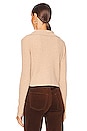 view 3 of 4 Collar Cropped Cardigan in Beige