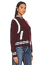 view 3 of 5 Varsity Knit Jacket in Dark Red