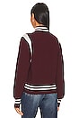 view 4 of 5 Varsity Knit Jacket in Dark Red