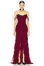 view 2 of 4 Cascading Ruffle Gown in Sangre