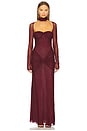 view 2 of 6 The Starlite Dress in Garnet in Chianti