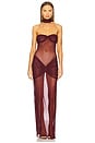 view 3 of 6 The Starlite Dress in Garnet in Chianti