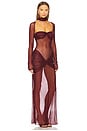 view 4 of 6 The Starlite Dress in Garnet in Chianti