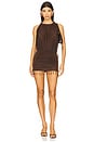 view 1 of 4 La Piscine Mini Dress in Brown