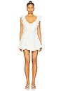 view 1 of 4 Colette Babydoll Dress in White Rose