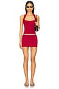 view 5 of 6 Knit Mini Skort in Ruby