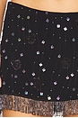 view 6 of 6 JUPE COURTE AVEC PERLES in Black