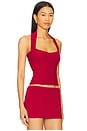 view 2 of 4 Knit Halter Top in Ruby