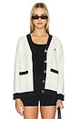 view 1 of 7 Louis Cardigan in Ivory/black