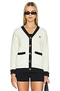 view 2 of 7 Louis Cardigan in Ivory/black