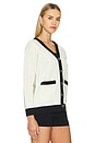 view 3 of 7 Louis Cardigan in Ivory/black