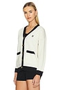view 4 of 7 Louis Cardigan in Ivory/black
