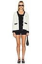 view 6 of 7 Louis Cardigan in Ivory/black