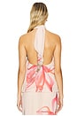 view 3 of 4 Pauline Halter Top in Nude With Rose Print