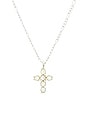 view 2 of 3 Cross Chain Necklace in Silver 925 & Mother Of Pearl