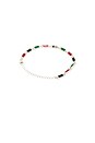 view 2 of 2 Poncho Bracelet in Silver 925, Black, Red, & Green Resin