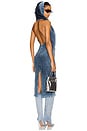view 1 of 4 Open Back Cowl Neck Hoodie Dress in Beverly Denim Twilight