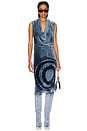 view 2 of 4 Open Back Cowl Neck Hoodie Dress in Beverly Denim Twilight