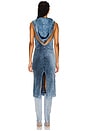 view 4 of 4 Open Back Cowl Neck Hoodie Dress in Beverly Denim Twilight