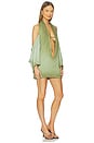 view 2 of 3 Deep Cut Cowl Polo-dress in Fade Out Khaki