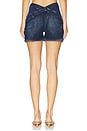 view 4 of 6 Bias V Shape Mini Shorts in Deep Blue