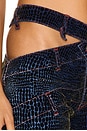 view 6 of 6 Skinny Bias Cut in Blue Alligator