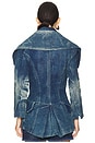 view 3 of 5 Oversized Collar Blazer in Sparkly Blue