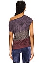 view 4 of 5 Oversized Crew Neck T-shirt in Twilight Amethyst Waves