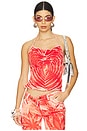 view 1 of 4 Love Heart Bandana Top in Weathered Red