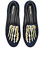 view 1 of 5 SLIPPERS MOTIF SQUELETTE JEMMA JEM in Navy & Gold