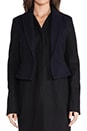 view 5 of 5 Peplum Coat in Black & French Navy