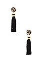 view 1 of 2 PENDIENTES BORLAS FIESTA in Black & Beige
