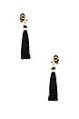 view 2 of 2 PENDIENTES BORLAS FIESTA in Black & Beige