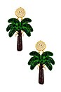 view 1 of 3 BOUCLES D'OREILLES PALM TREE in Green