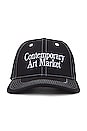 view 1 of 2 Contemporary Art 6 Panel Hat in Black