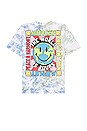 view 1 of 3 Smiley Peace And Harmony World T-shirt in Tie Dye