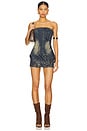 view 1 of 4 Dislocation Tube Dress in Blue