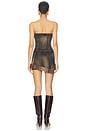 view 4 of 4 Dislocated Strapless Dress in Brown