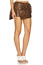 view 2 of 7 Leather Drawstring Shorts in Brown